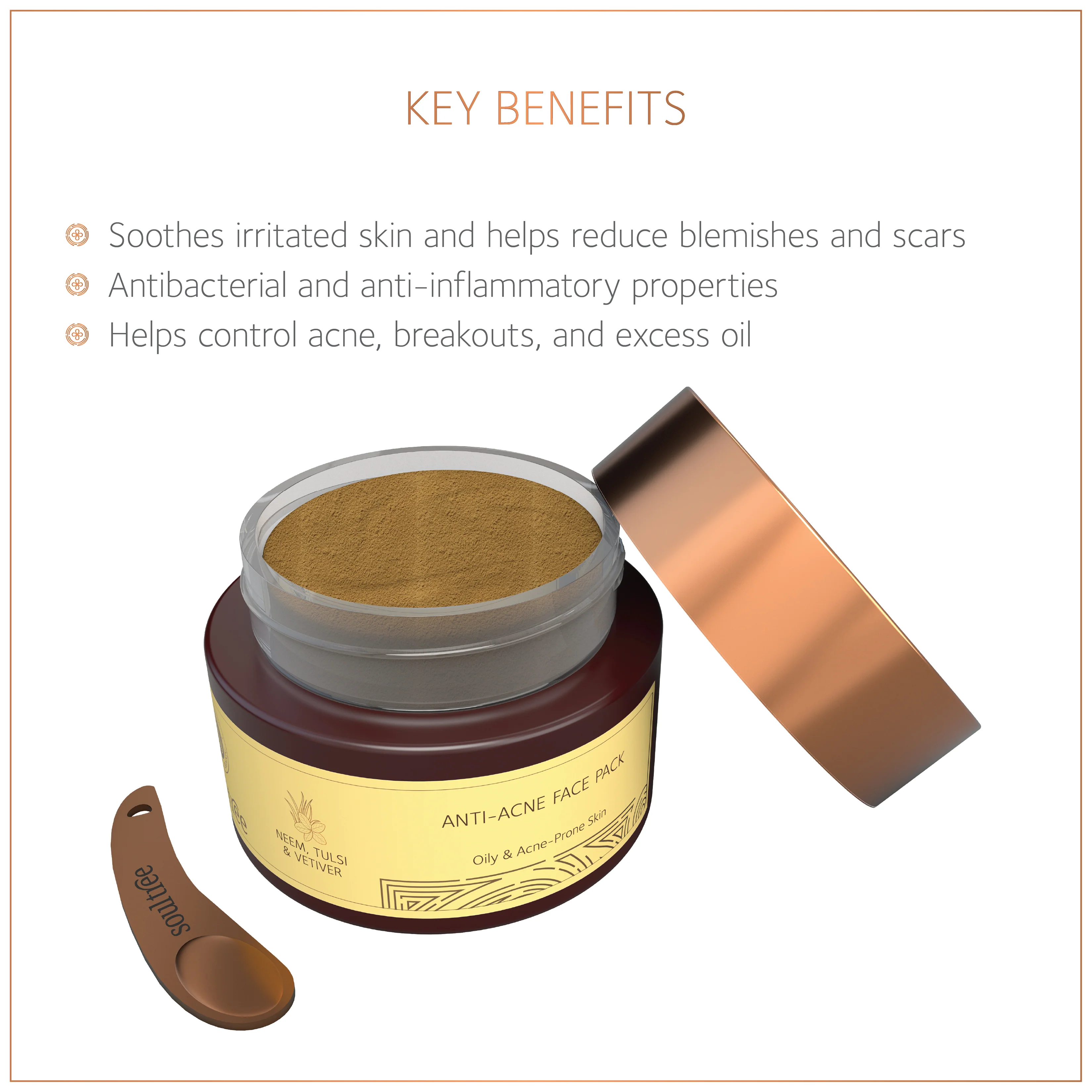 Anti-Acne Face Pack – Neem, Tulsi & Vetiver - Image 4