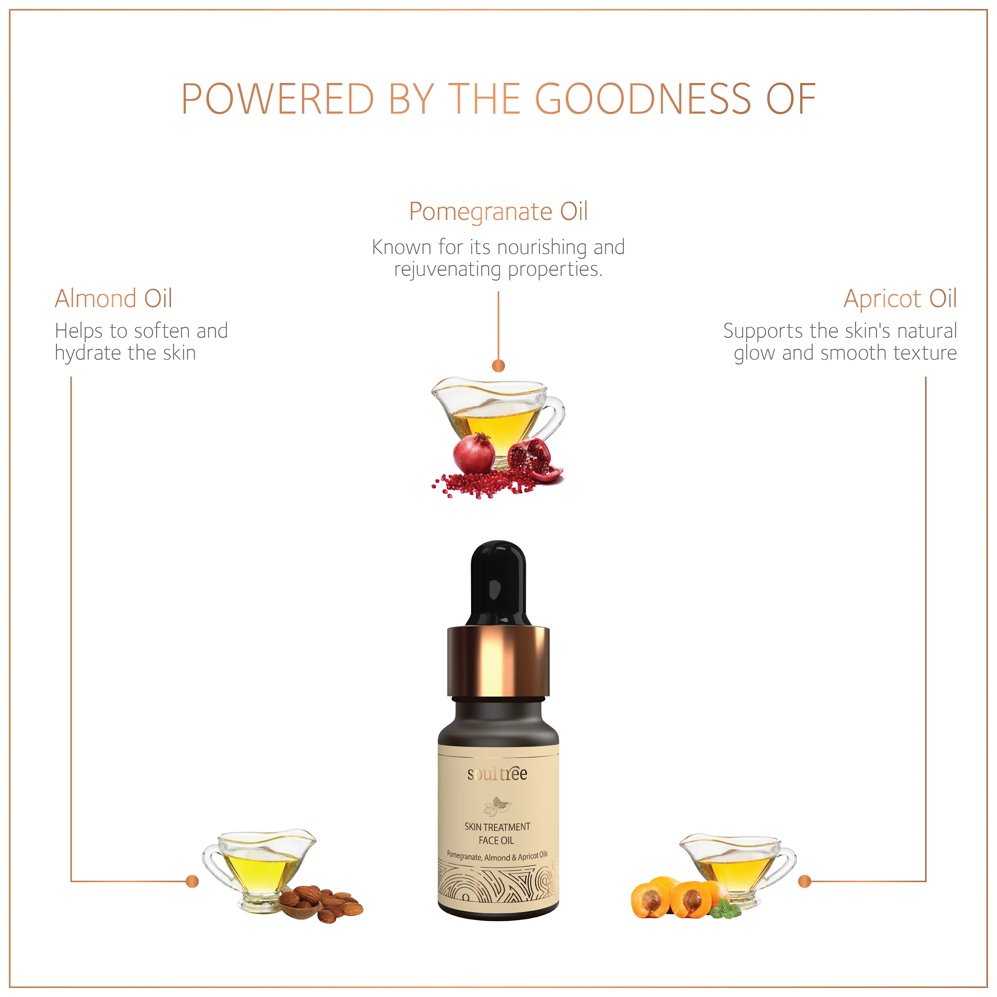 Skin Treatment Face Oil with Pomegranate, Almond & Apricot Oils - Image 3