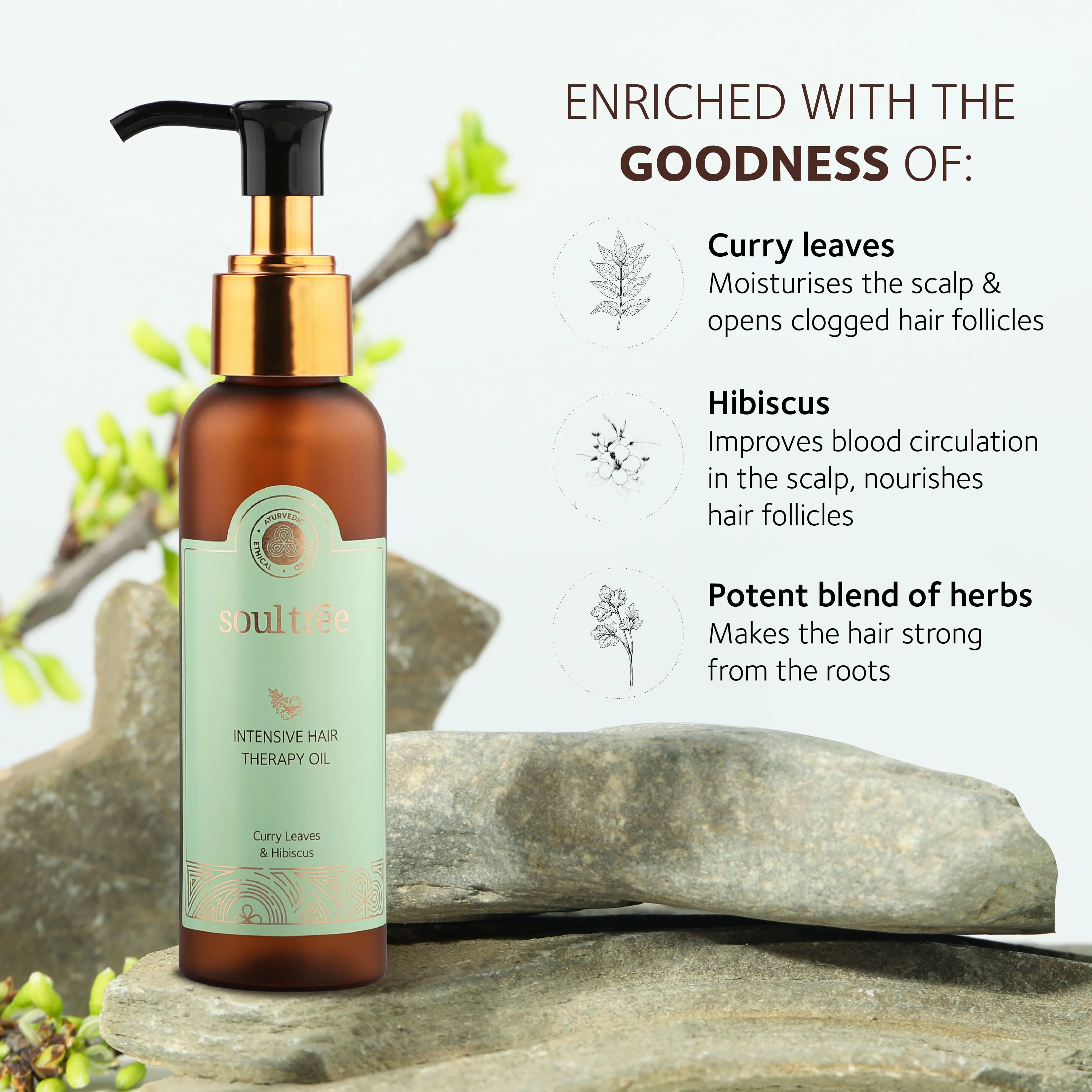 Intensive Hair Therapy Oil with Curry Leaves and Hibiscus - Image 3