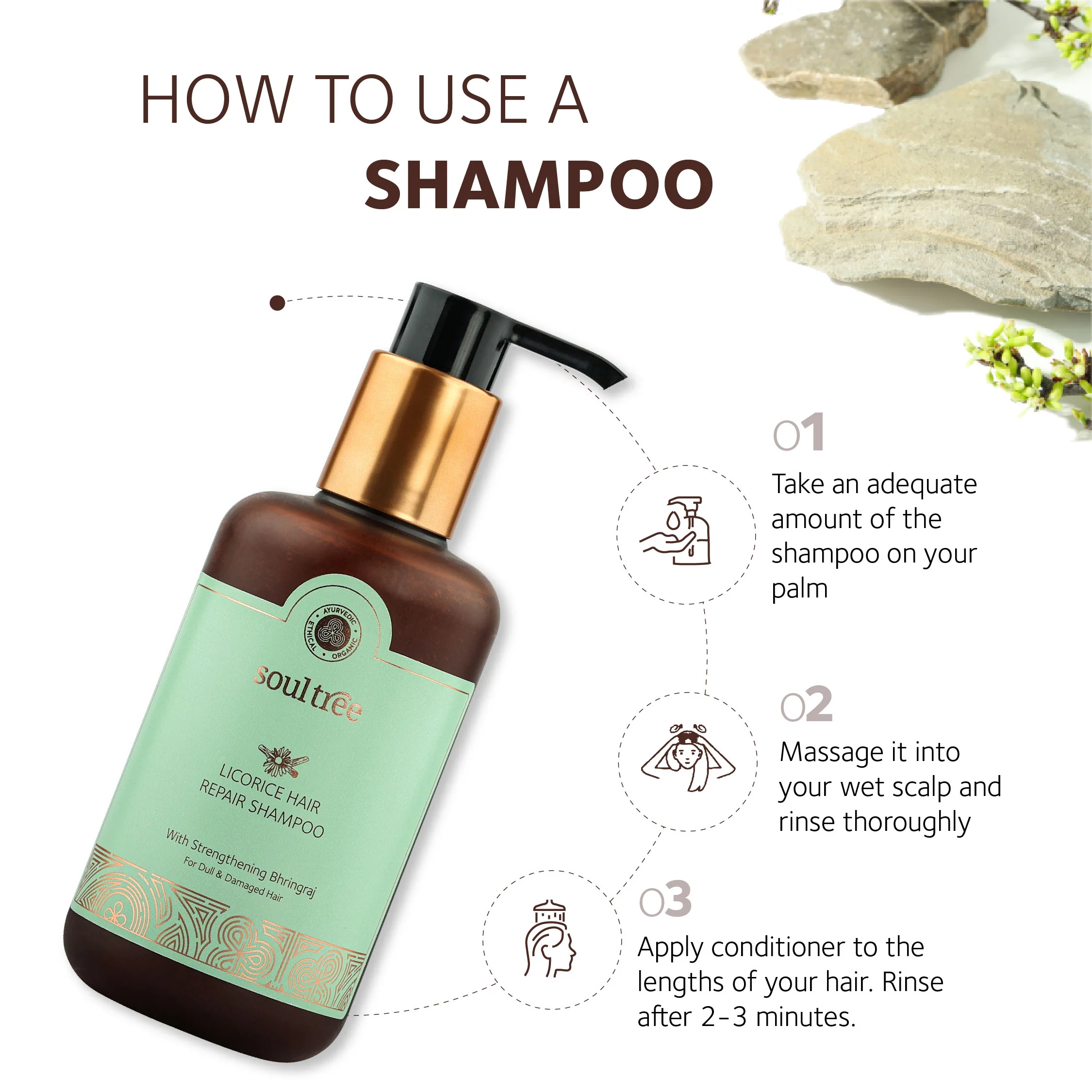 Licorice (Mulethi) Hair Repair Shampoo with Strengthening Bhringraj - Image 4