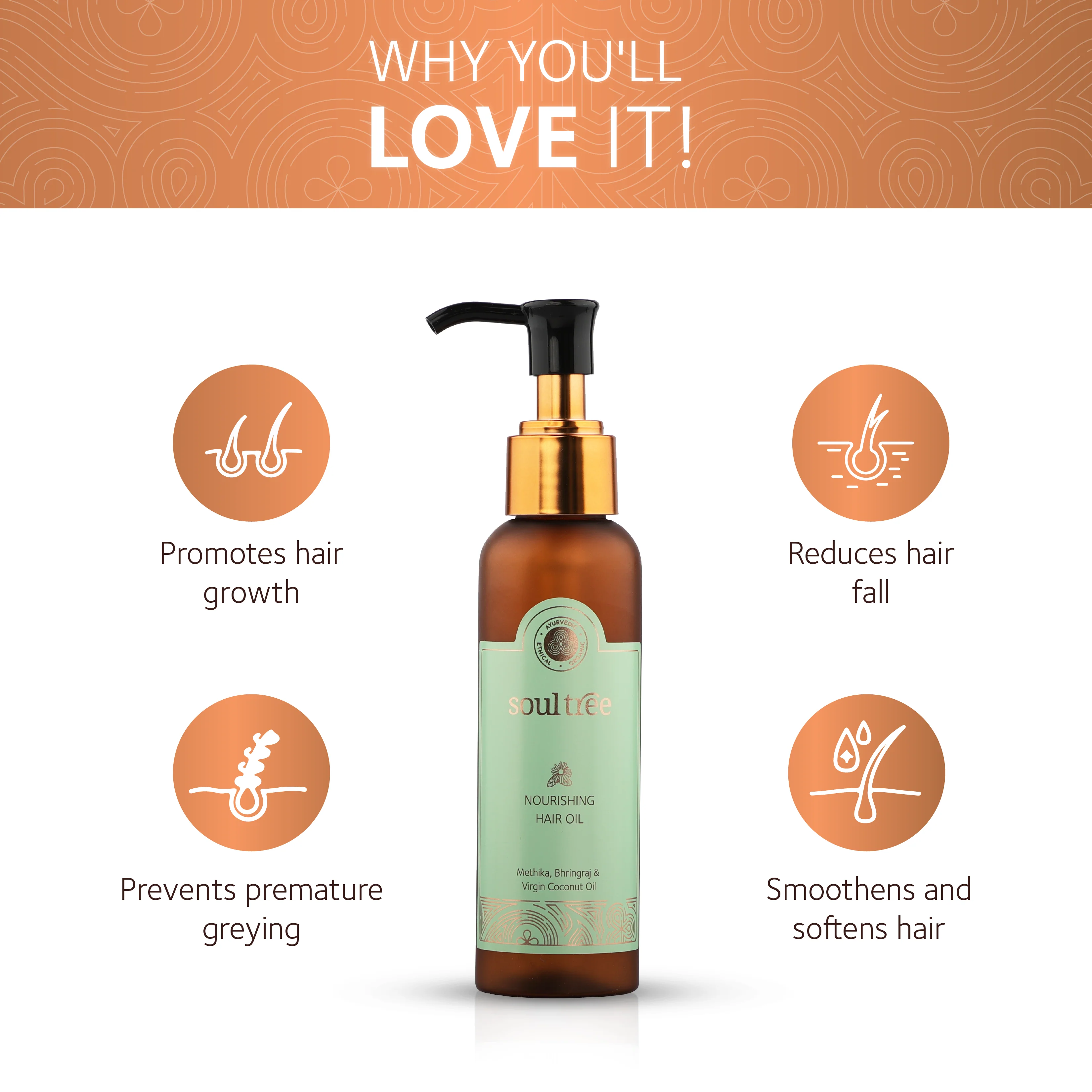 Nourishing Hair Oil with Methika, Bhringraj & Virgin Coconut Oil - Image 5