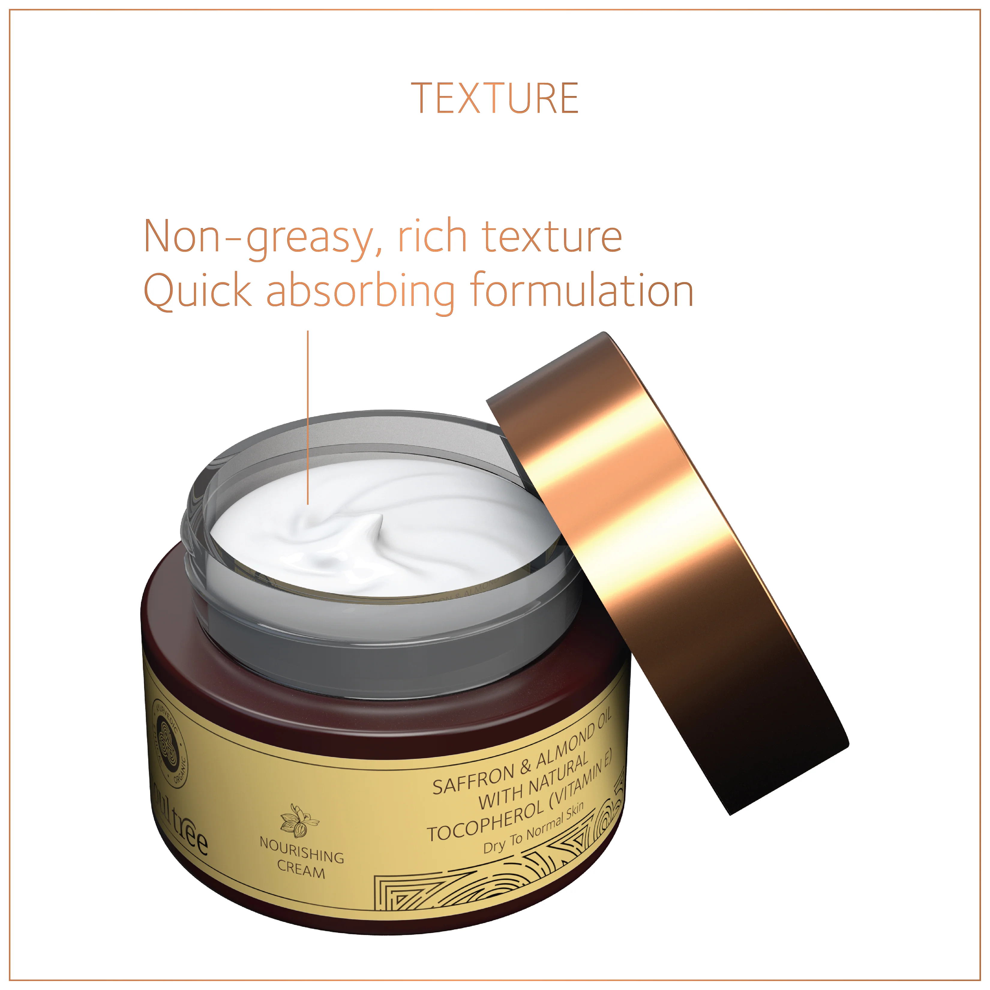 Nourishing Cream - Saffron & Almond Oil with Natural Vitamin E - Image 5